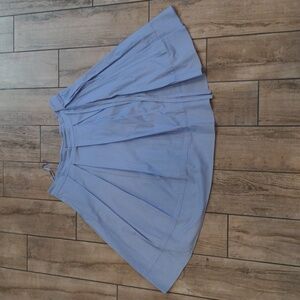 DKNY Pleated Circle Skirt with Tulip / Fluted Waist in Light Blue